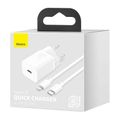 Baseus Super Si Quick Charger 1C 20W s káblom USB-C pre Lightning 1 m (biely)