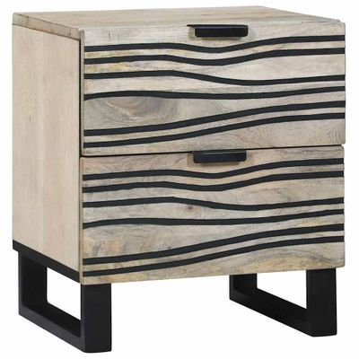 vidaXL Nočný stolík Biela 40 x 33 x 46 cm Kompozitné drevo