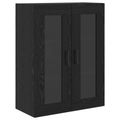 vidaXL Highboard Čierny dub 69,5 x 34 x 180 cm Kompozitné drevo
