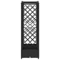 vidaXL Vyvýšený záhon s mriežkou a strechou Čierna 207 x 40 x 123 cm