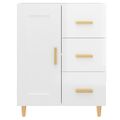 vidaXL Komoda lesklá biela 69,5x34x90 cm spracované drevo