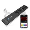 GoSmart predlžovací kábel 2 m / 4 zásuvky / s vyp. / s USB / biely-čierny / PVC / 1,5 mm2