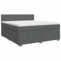 vidaXL Posteľ boxspring s matracom Tmavosivá 140 x 190 cm Látka