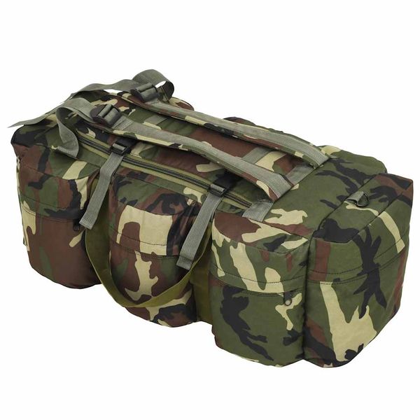 vidaXL Športová taška 3 v 1, army štýl 45 l, maskáčová