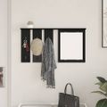 vidaXL Vešiak na stenu Nástenná montáž Čierny dub 85 x 10 x 45 cm