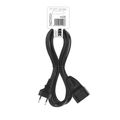 Dvojžilový pohyblivý prívod EMOS PC01305 / 5 m / 1 zásuvka / čierny / PVC / 0,75 mm2