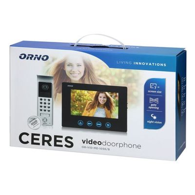 Videozvonček ORNO OR-VID-ME-1056/B CERES, 7" LCD s kódovým zámkom Videozvonek ORNO OR-VID-ME-1056/B CERES, 7" LCD s kodovým zámkom