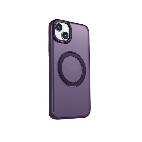 Otočné puzdro Mag Ring pre iPhone 12 / 12 Pro 6,1" fialová