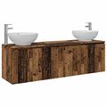 vidaXL Set kabinetov do kúpeľne 3 ks Staré drevo 49,5 x 44,5 x 65 cm