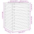 vidaXL Záhradný kvetináč biely 50x50x68,5 cm masívna borovica
