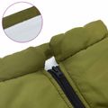 vidaXL Psí kabát Armádna zelená L44 Flís a polyester