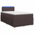 vidaXL Posteľ boxspring s matracom Tmavohnedá 120 x 200 cm Látka