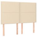vidaXL Posteľný rám boxspring s matracom krémový 160x200 cm látka