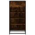 vidaXL Regál na topánky dymový dub 48x38x97,5 cm spracované drevo