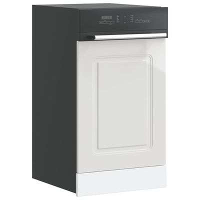vidaXL Panel umývačky riadu Kalmar lesklá biela 45x1,5x57 cm kompozitné drevo