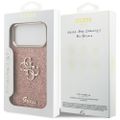 Guess Fixed Glitter Big 4G Metal Frame puzdro na iPhone 17 Pro Max ružová