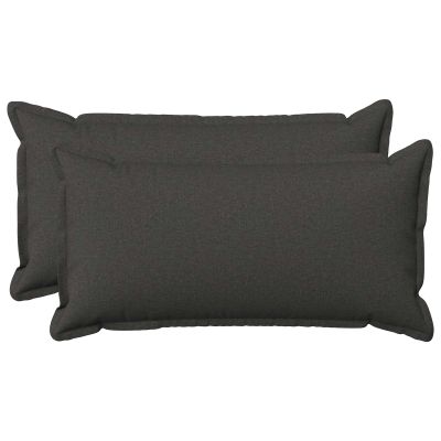 vidaXL Poťah na podložku 2 ks HOUTEN Tmavosivá 40 x 70 cm Falošný ľan