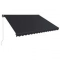 vidaXL Ručne zaťahovacia markíza s LED antracitová 450x300 cm