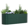 vidaXL Zvýšený záhon Zelená 240 x 80 x 81 cm Oceľ