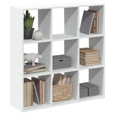 vidaXL Rozdeľovacia knižnica biela 102x29x103,5 cm kompozitné drevo