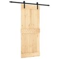 vidaXL Posuvné dvere Prírodná a čierna 85 x 210 cm
