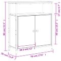 vidaXL Komoda sivá sonoma 70x30x80 cm kompozitné drevo
