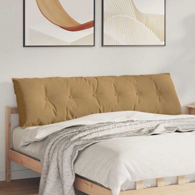 vidaXL Poduška na chrbát Hnedá 180 x 50 cm Kordúrová tkanina