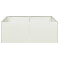 vidaXL Kvetináč biely 80x80x30 cm oceľ