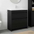 vidaXL Skriňa pod umývadlo do kúpeľne Čierny dub 78,5 x 37,5 x 81 cm