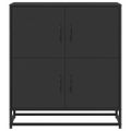 vidaXL Komoda čierna 68x35x76 cm kompozitné drevo