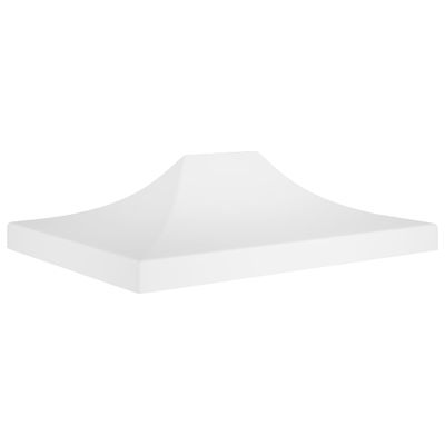 vidaXL Strecha na párty stan 4,5x3 m, biela 270 g/m²