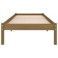 vidaXL Posteľný rám medový drevený masív 75x190cm malé jednolôžko