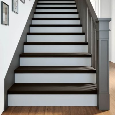 vidaXL Schodiskové stupne 2 ks hnedočierná 100x30x2 cm dubový masív