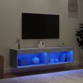 vidaXL TV skrinky s LED svetlami 2 ks betónové sivé 60x30x30 cm