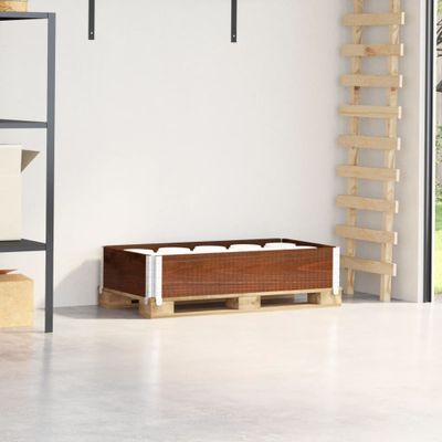 vidaXL Paletová ohrádka hnedá 100x50 cm borovicový masív