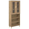 vidaXL Highboard Remeselný dub 69,5 x 34 x 180 cm