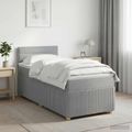 vidaXL Posteľ boxspring s matracom Svetlosivá 80 x 200 cm Látka