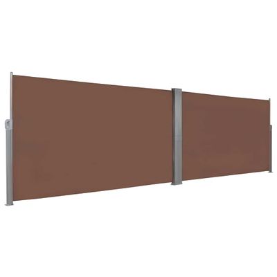 vidaXL Zaťahovacia bočná markíza 160x600 cm, hnedá