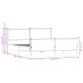 vidaXL Kovový posteľný rám bez matraca hnedý dub 200x200 cm