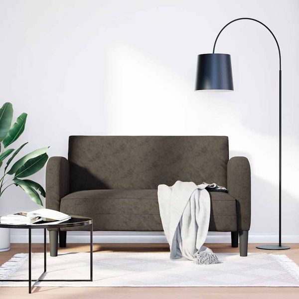 vidaXL Loveseat pohovka tmavosivá 110 cm umelá koža