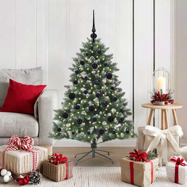 vidaXL Umelý vianočný stromček Zelená 120 cm PVC, plast a oceľ