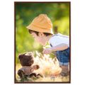 vidaXL Fotorámiky na stenu alebo stôl 5 ks bronzové 29,7x42 cm MDF