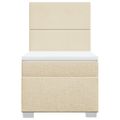 vidaXL Boxspring posteľ s matracom krémová 100x200 cm látka