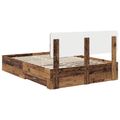 vidaXL Rám postele Staré drevo 140 x 190 cm Kompozitné drevo
