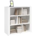 vidaXL Komoda biela 80x30x80 cm spracované drevo