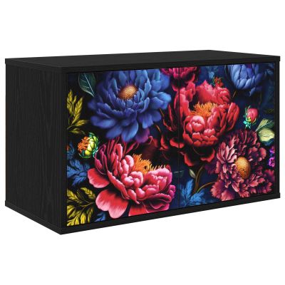 vidaXL Nástenný TV kabinet KIEL 69 x 33 x 40 cm Čierny dub