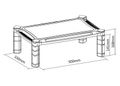Neomounts NSMONITOR20/podložka pod displej/nosn. 10kg/výška 4,6-16,8cm/plast/černá Stojan, podstavec, pre obrazovky a notebooky, nosnosť 10kg, plast, čierna