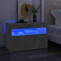 vidaXL TV skrinka s LED svetlami betónovo-sivá 60x35x40 cm