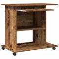 vidaXL počítačový stôl Old Wood 80x50x75 cm Engineered Wood