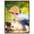 vidaXL Fotorámiky na stenu, koláž 3 ks, bronzové 40x50 cm, MDF
